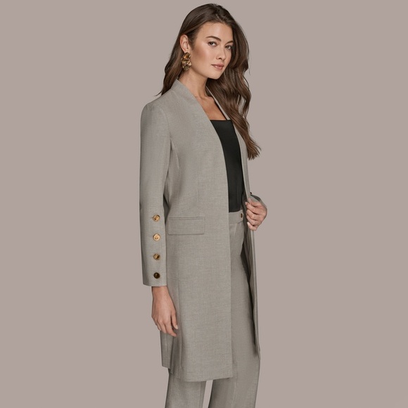 Donna Karan Women's Open Front Jacket. Size 10. Vapor. NWT - Picture 2 of 5